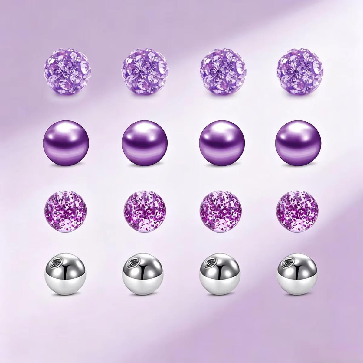 Body Jewelry Replacement Ball - Набор из 16 сменных шариков разных