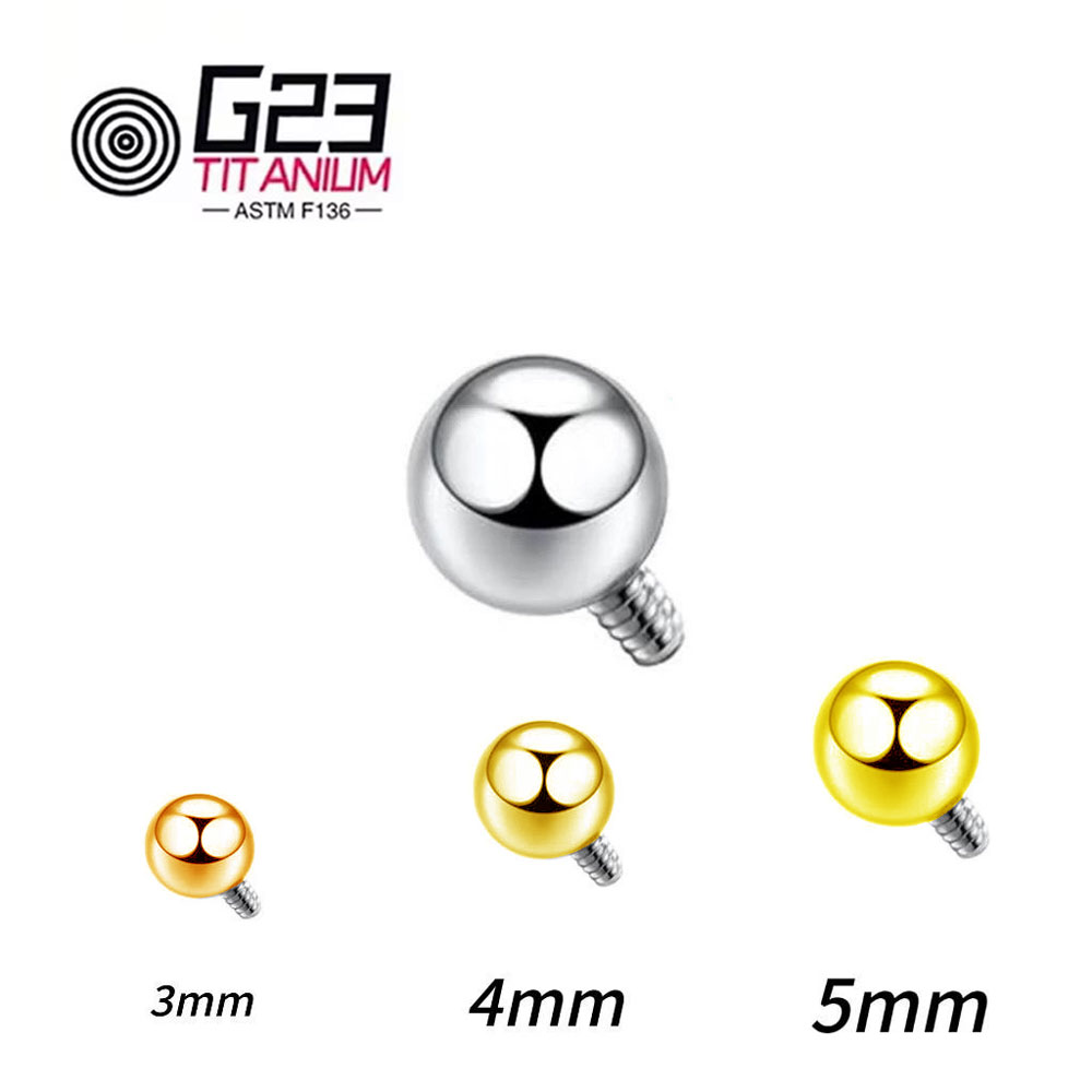 Body Jewelry Replacement Ball - Оптовая продажа, 10/50 шт., титановый 14