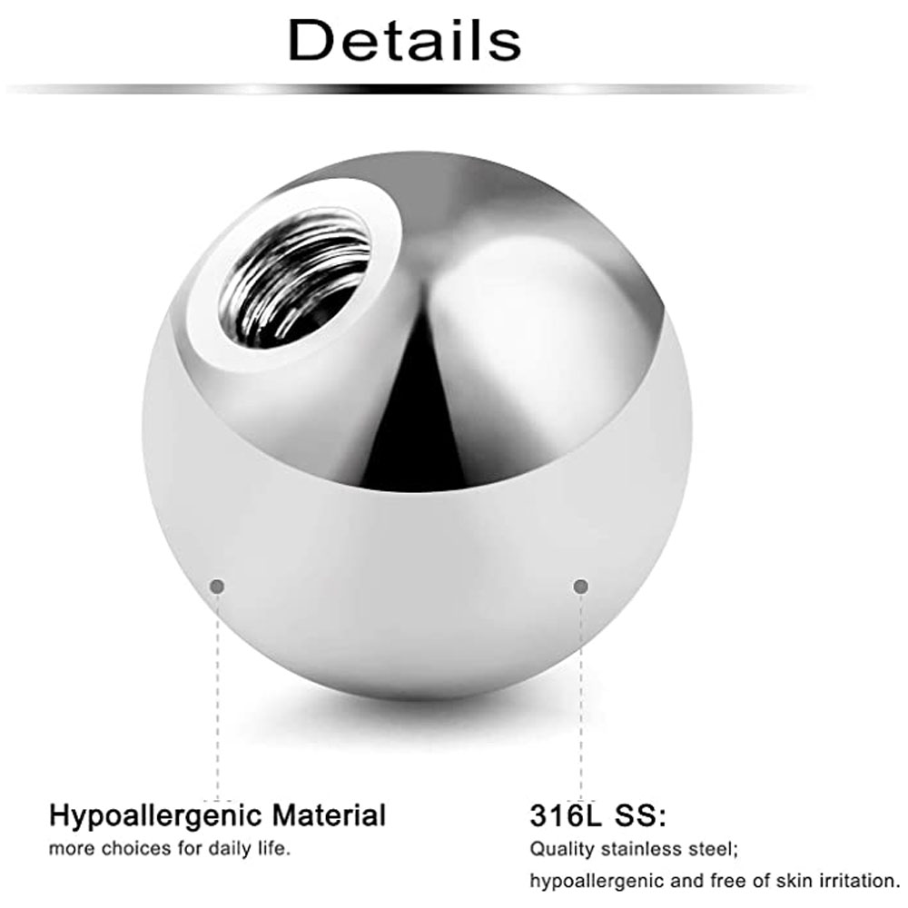 80 шт., шипы для пирсинга, 3-5 – обзор и цена Body Jewelry Replacement Ball