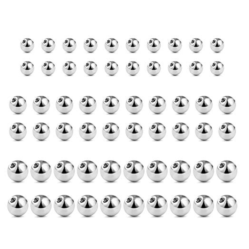 WKOUD 60 шт. 14 г 16 г 3-5 мм  – обзор и цена Body Jewelry Replacement Ball