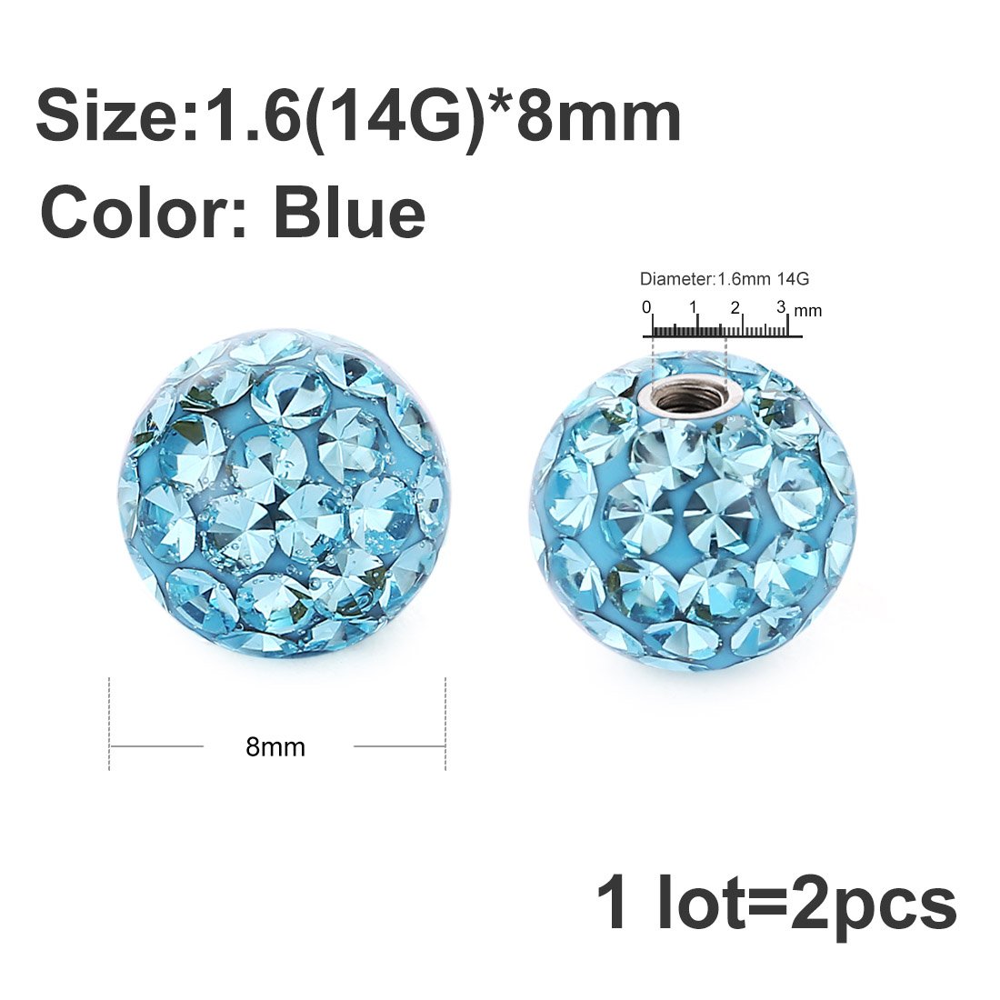 2 шт., перфорированные шарики  – обзор и цена Body Jewelry Replacement Ball