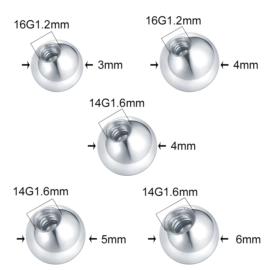 Шарики для пирсинга из стали с – обзор и цена Body Jewelry Replacement Ball