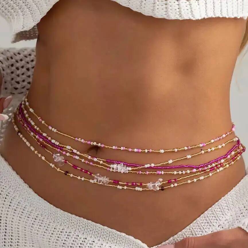 SHIXIN Набор из 6 шт. разноцве – обзор и цена Body Jewelry Chain